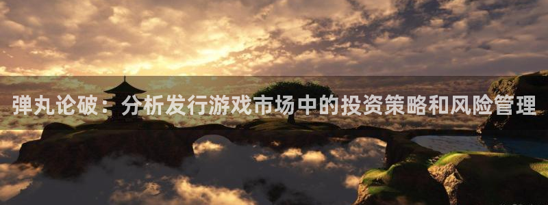 pp电子官网客服：弹丸论破：分析发行游戏市场中的投资策略和风险管理