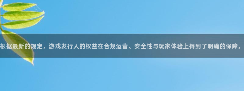 广东pp电子营销策划有限公司：根据最新的规定，游戏发行人的权益在合规运营、安全性与玩家体验上得到了明确的保障。