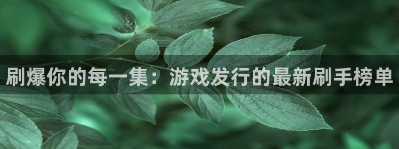 pp电子官网注册平台怎么注册不了：刷爆你的每一集：游戏发行的最新刷手榜单